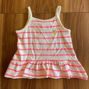 NWOT Zara 5 Year Striped Lemon Tank